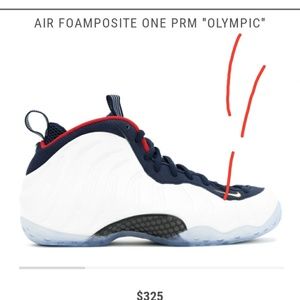 Olympic foamposites with american flag on inside